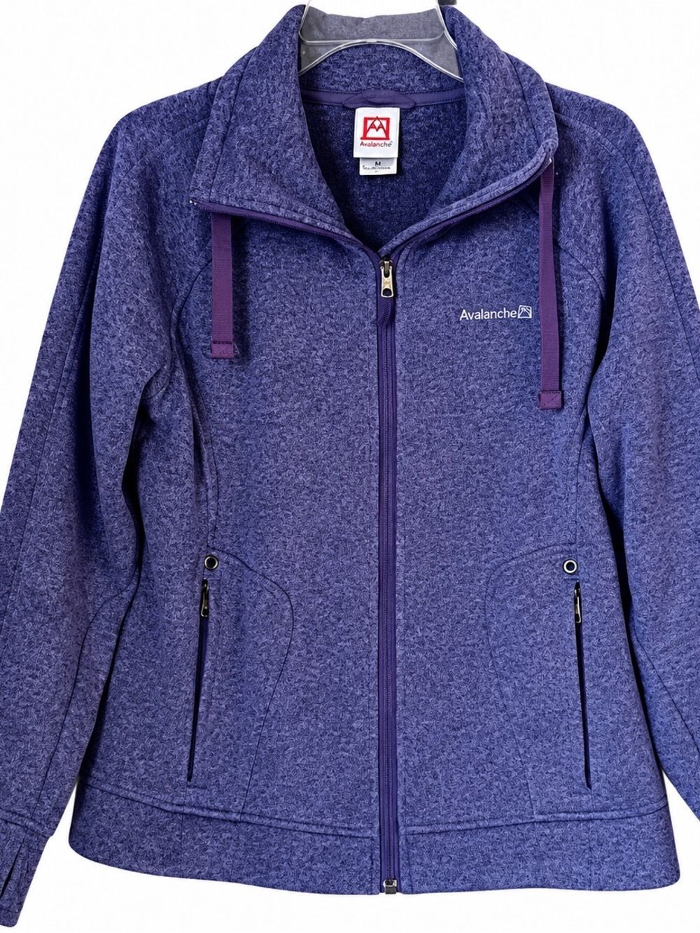 Avalanche Front Zipper Outdoors Purple Gorpcore Sweater Performance Jacket sz L